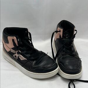 Pink and Black Creative Recreation Honey High Top Sneakers